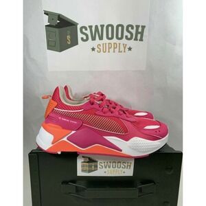 Puma Rs-X Toys 370750 10 Pink White Orange Running Shoes Women's Size 6